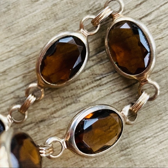 Vintage Topaz Beveled Bracelet Sarah Coventry - Picture 3 of 7